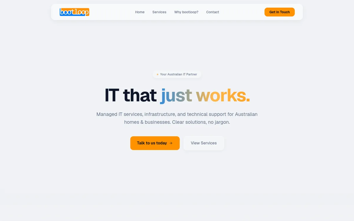 bootloop home page