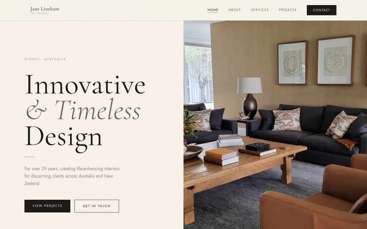 Jane Lineham Interiors home page