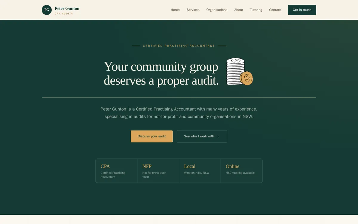 Peter Gunton CPA home page